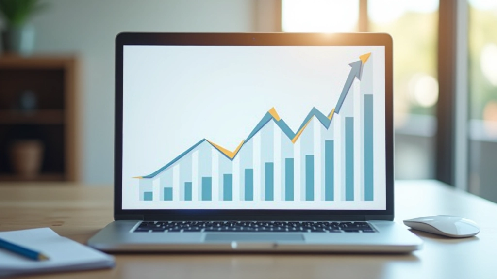 Graphique montrant la croissance des bénéfices d'une entreprise avec des indicateurs positifs
