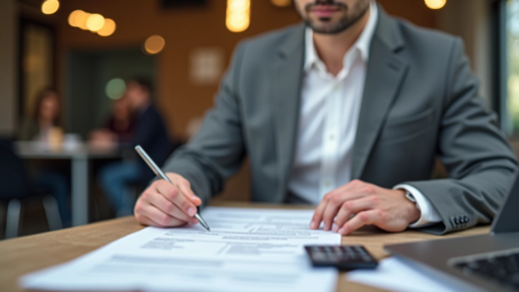 Professionnel analysant des documents d'épargne salariale