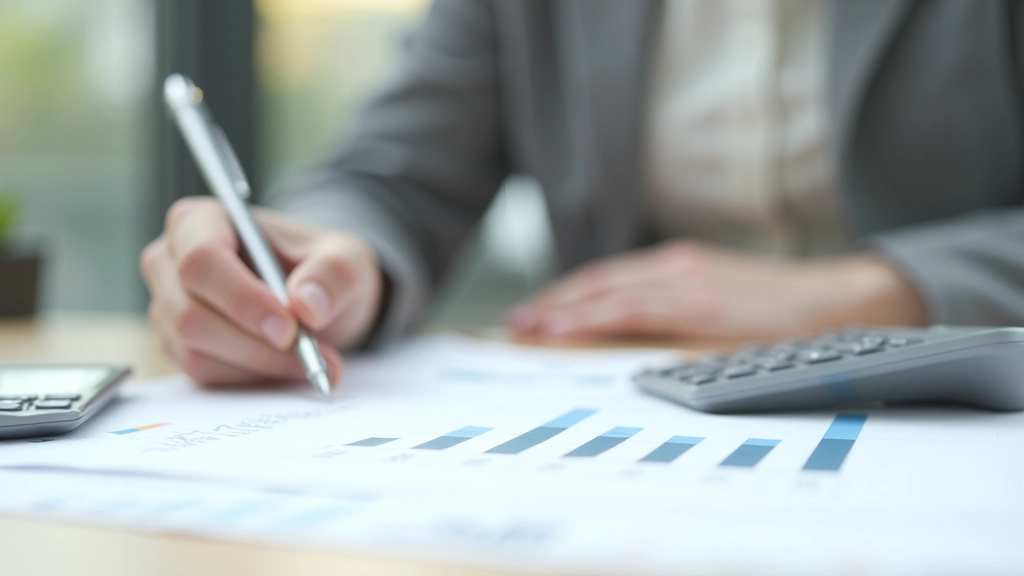 Bureau de planification financière avec graphiques de croissance d'épargne et documents d'abondement